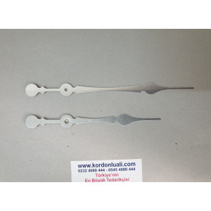 Akrep 16 cm Yelkovan 19,8 cm Metal Gümüş 100 Adet