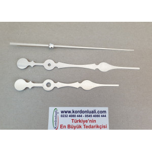 Akrep 13,8 cm Yelkovan 17 cm Metal Gümüş 100 Adet