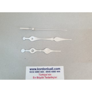 Akrep 9,3 cm Yelkovan 12 cm Metal Gümüş 100 Adet