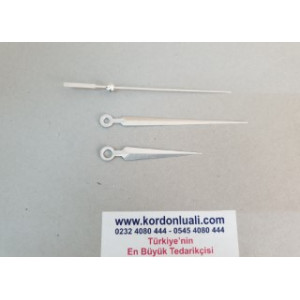 Akrep 6,5 cm Yelkovan 10 cm Metal Gümüş 100 Adet