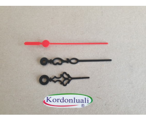 Plastik Akrep 6,5 cm Yelkovan 8,8 cm Desenli Siyah 100 Adet