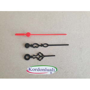 Plastik Akrep 6,5 cm Yelkovan 8,8 cm Desenli Siyah 100 Adet