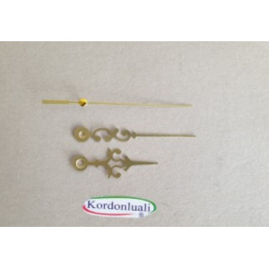 Akrep 6,5 Yelkovan 9,2 cm Metal Desenli Gold 100 Adet