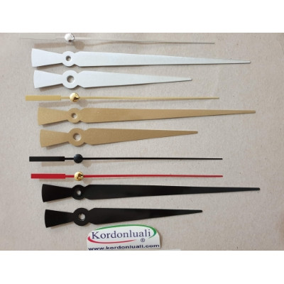 Akrep 13 cm Yelkovan 18 cm Metal Siyah Gümüş Veya Gold