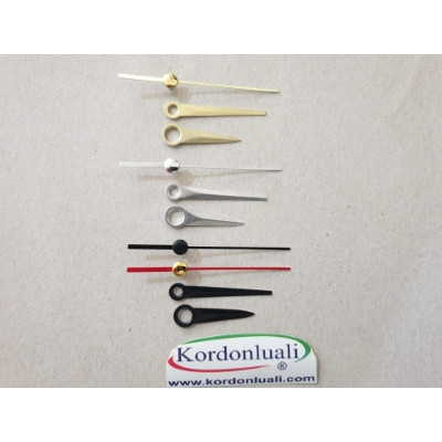 Akrep 3 cm Yelkovan 4 cm Metal Siyah Gümüş Veya Gold