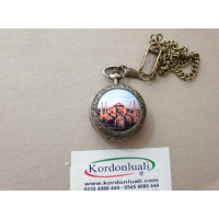 Köstekli Cep Saati Ayasofya Camii Temalı Bronz