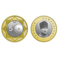 Darphane Madeni 5 Liralar Çil 100 Ad