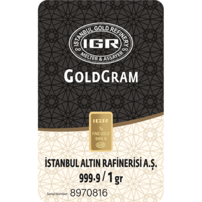1 Gram 24 Ayar 999,9 Milyem Sertifikalı